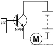 Motor Control using NPN Transistor