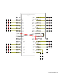 Atmega8_dev_board_port_b_pins