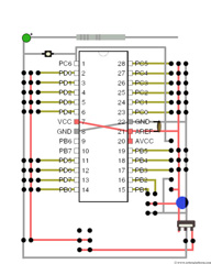 + and - of LED