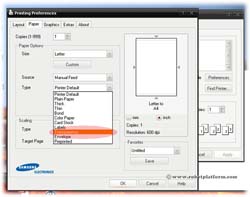 printer setup for PCB Etching