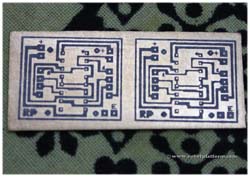 PCB cleaned with a toothbrush